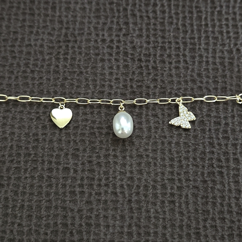 Argento Vivo Dainty Gold💛 Stationary Charms Necklace - NWT - Picture 5 of 15